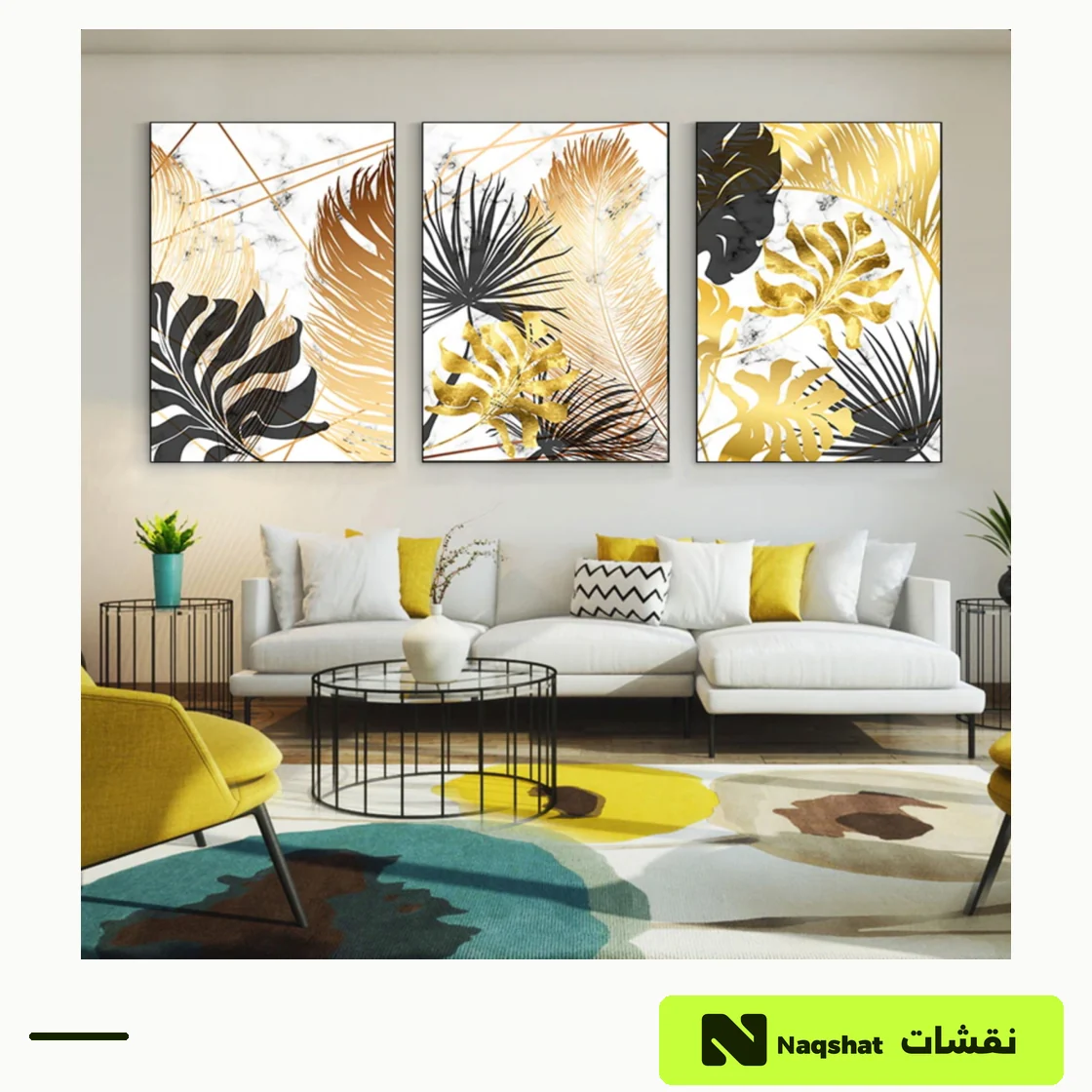 طقم من ثلاث لوحات كانفس