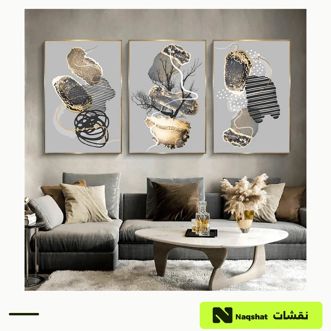 طقم من ثلاث لوحات مودرن