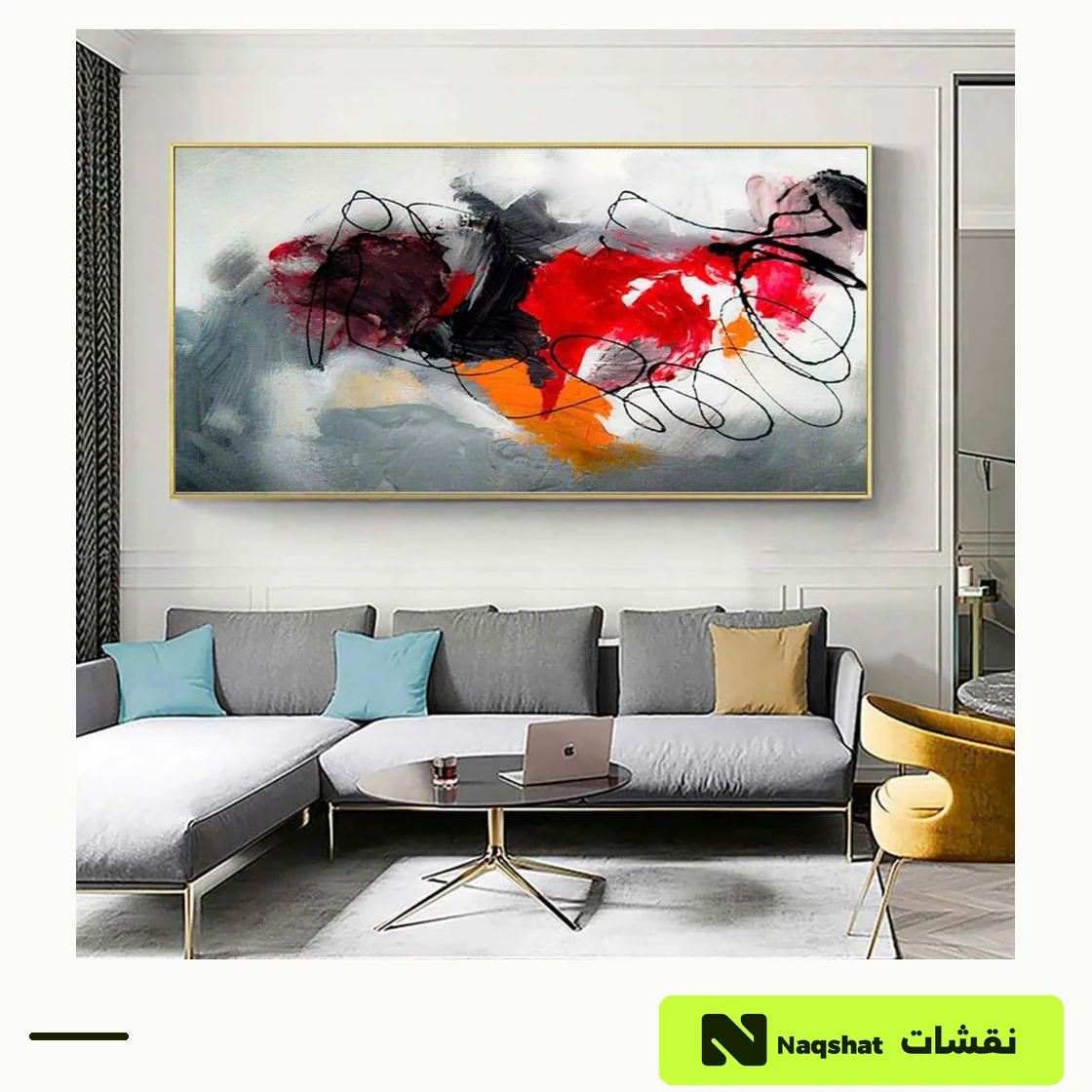 لوحة كانفس تجريدي مودرن